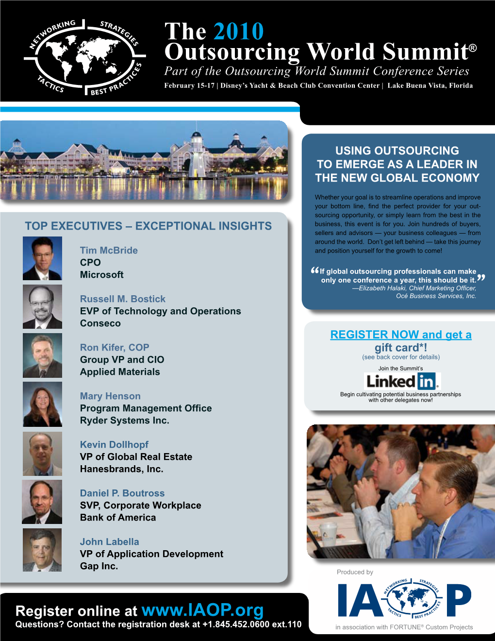 The 2010 Outsourcing World Summit®