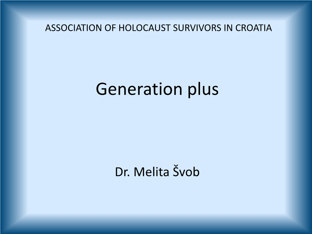 Association of Holocaust Survivors in Croatia