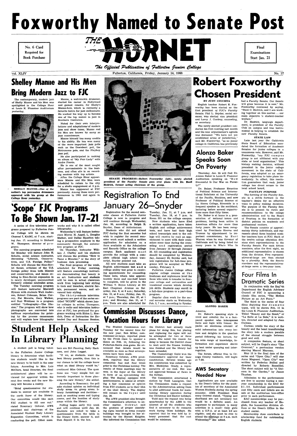 The Hornet, 1923 - 2006 - Link Page Previous Volume 44, Issue 16 Next Volume 44, Issue 18