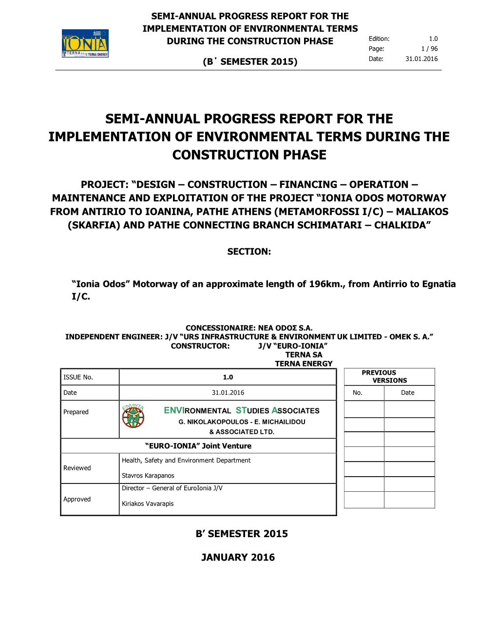 2Nd Semester 2015 IONIA (Construction)