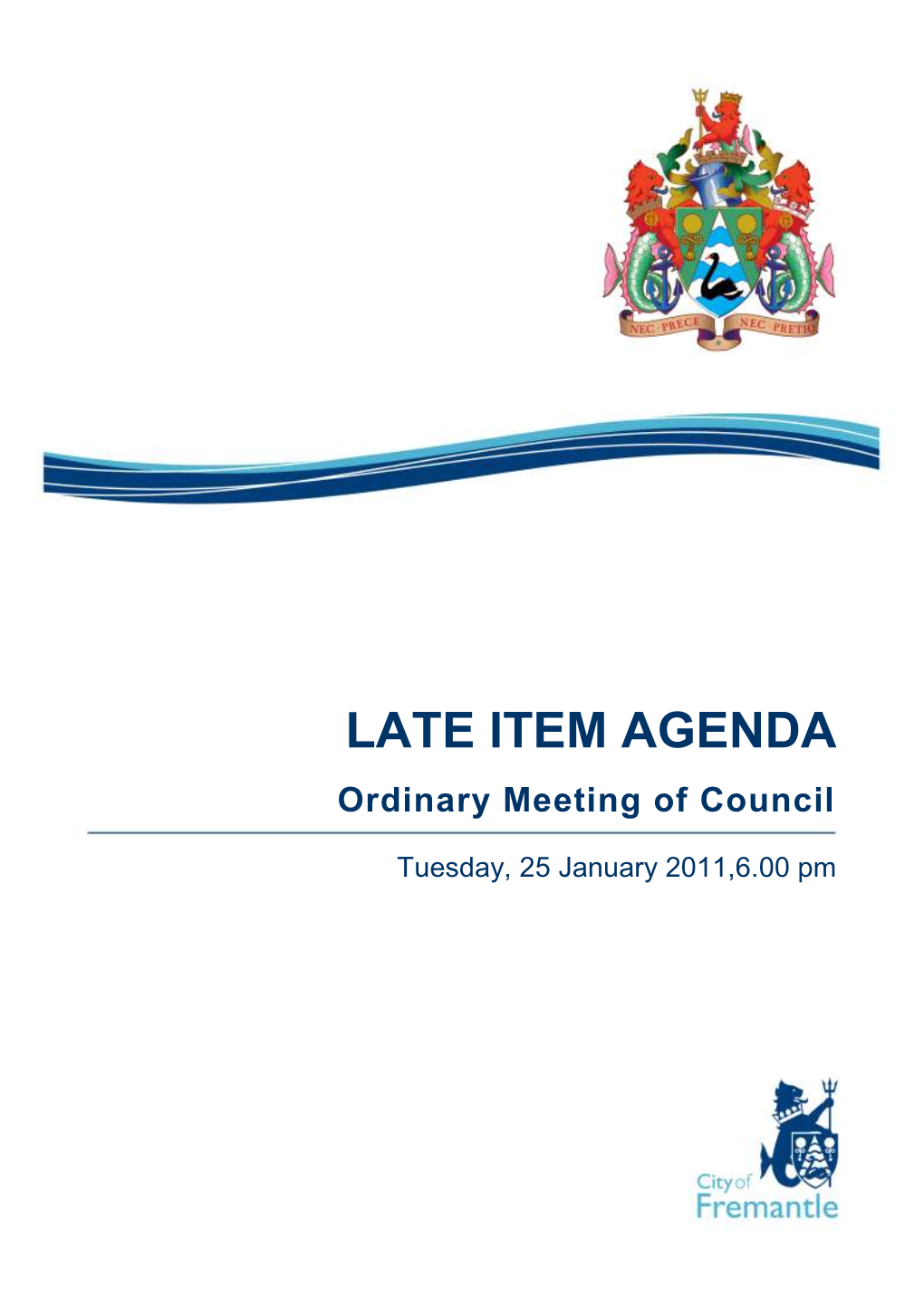 Late Item Agenda