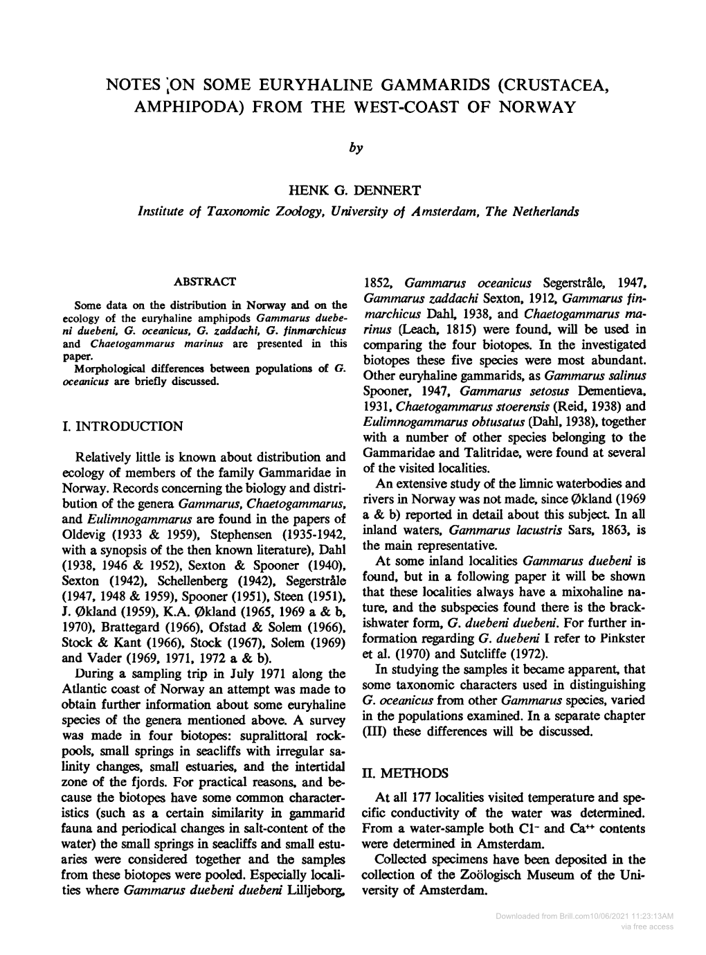 Downloaded from Brill.Com10/06/2021 11:23:13AM Via Free Access BIJDRAGEN TOT DE DIERKUNDE, 43 (2) - 1973 161