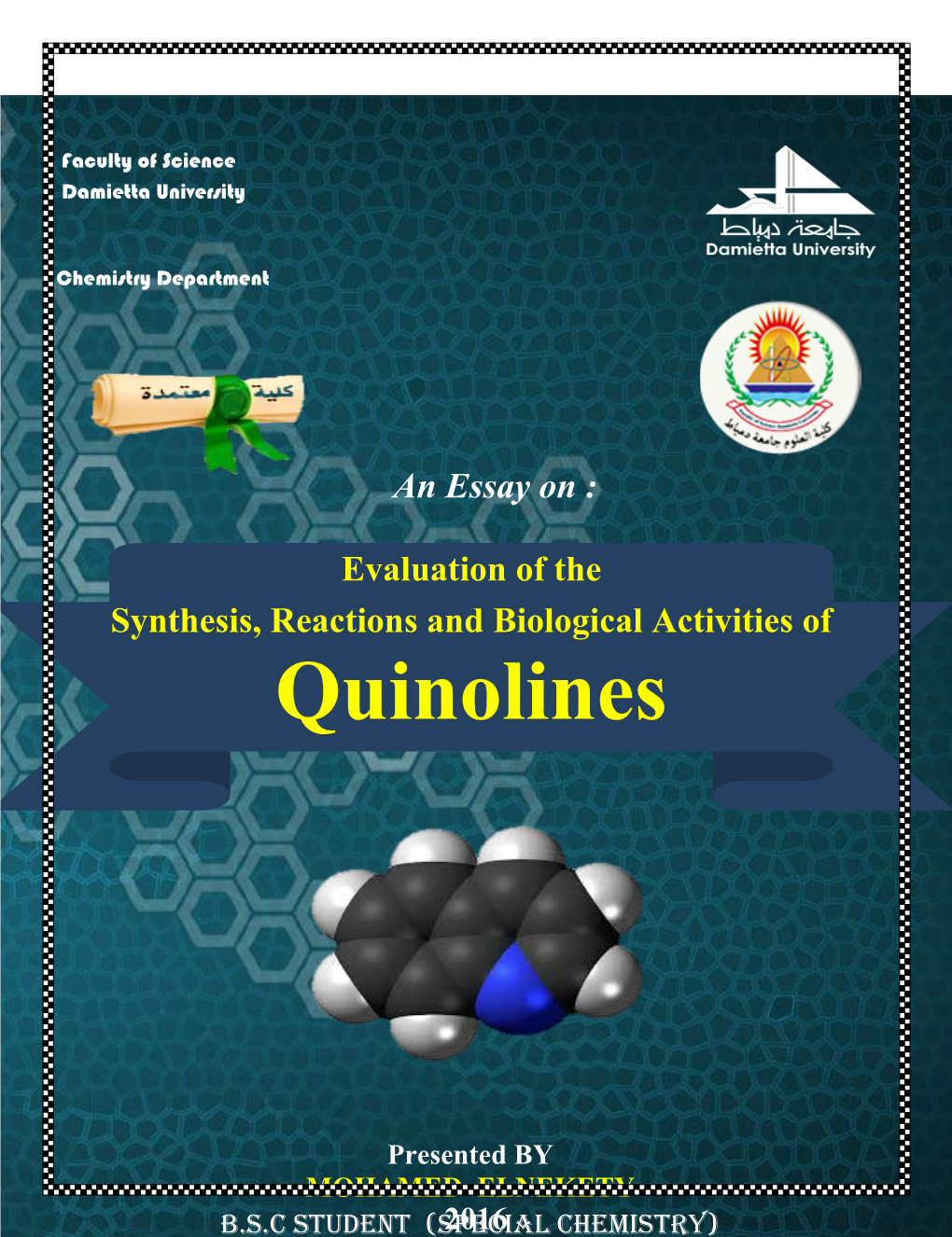 ) Synthesis of Quinoline and Derivatives1)