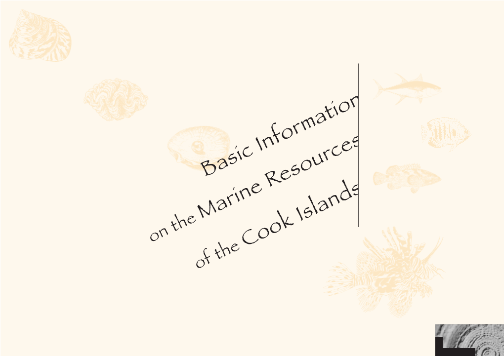 Cook Islands of the Basicbasic Informationinformation Onon Thethe Marinemarine Resourcesresources Ofof Thethe Cookcook Islandsislands