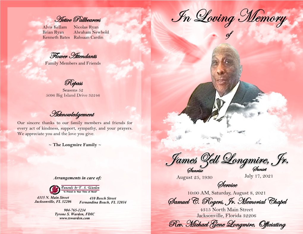 In Loving Memory Alvis Kellam Nicolas Ryan Brian Ryan Abraham Newbold Kenneth Bates Rahsaan Cardin Of