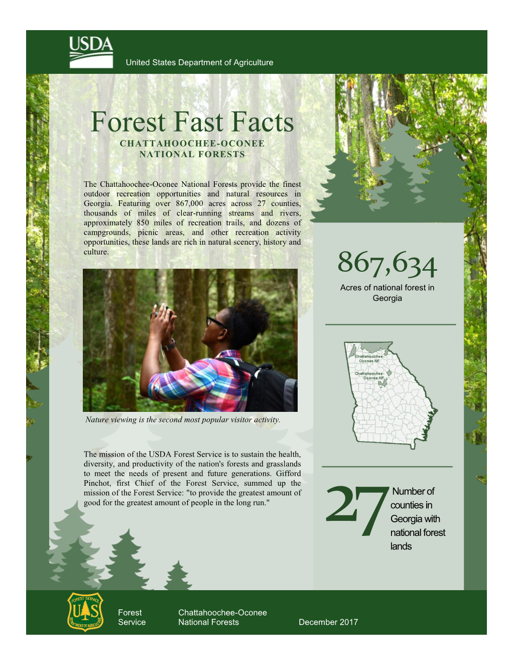 Forest Fast Facts CHATTAHOOCHEE-OCONEE