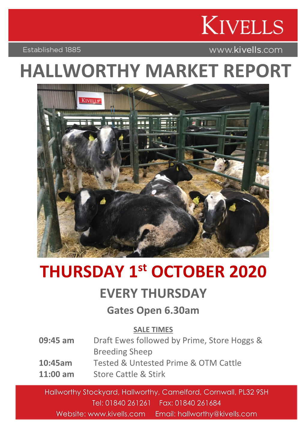 Hallworthy Market Report