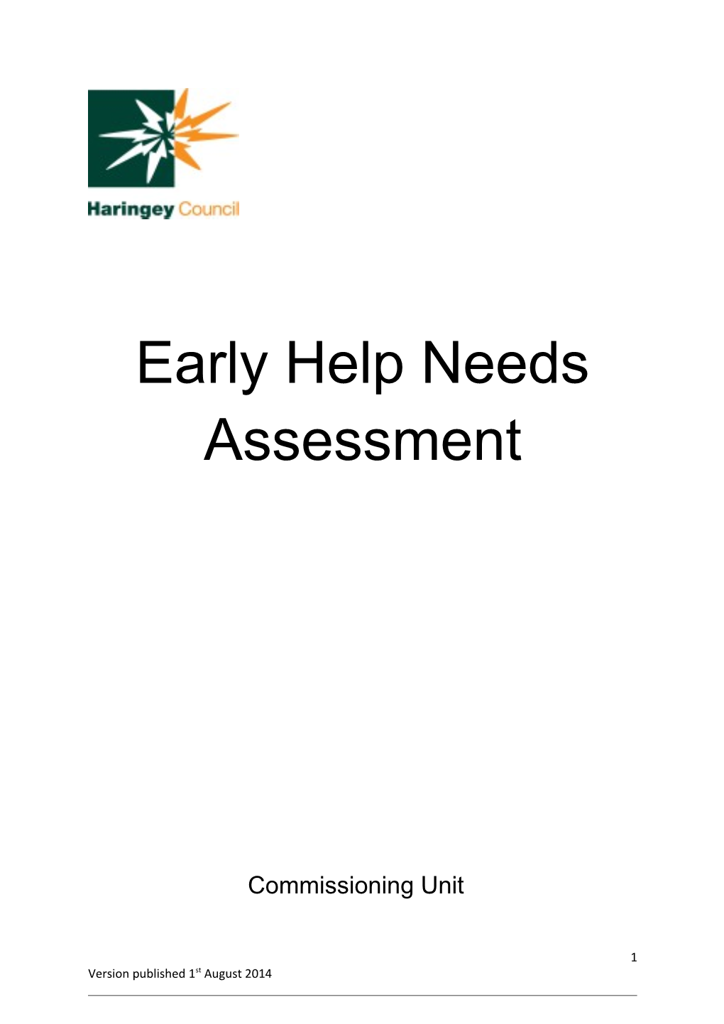 Early Help Needs Assessment