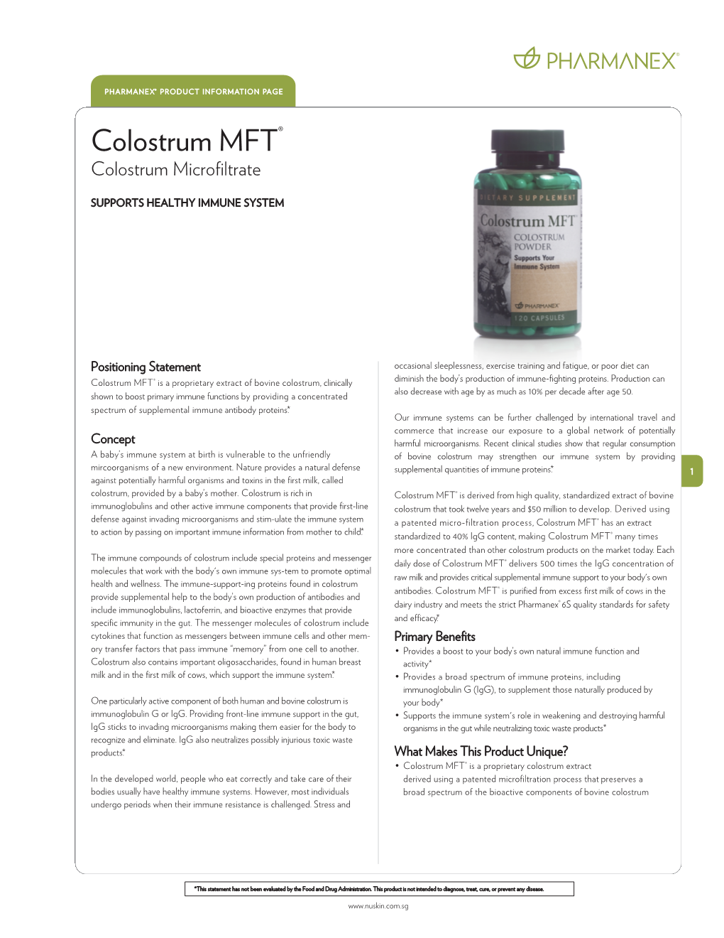 Colostrum MFT® Colostrum Microfiltrate