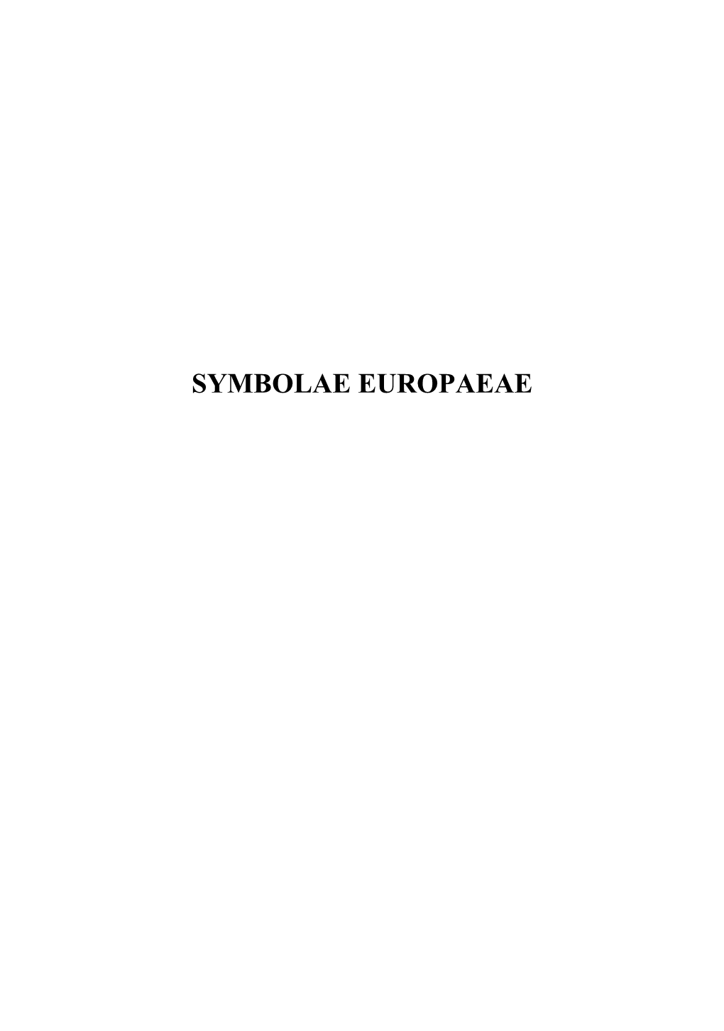 Symbolae Europaeae