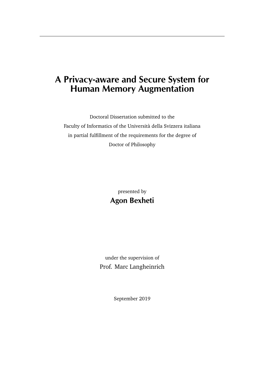 A Privacy-Aware and Secure System for Human Memory Augmentation