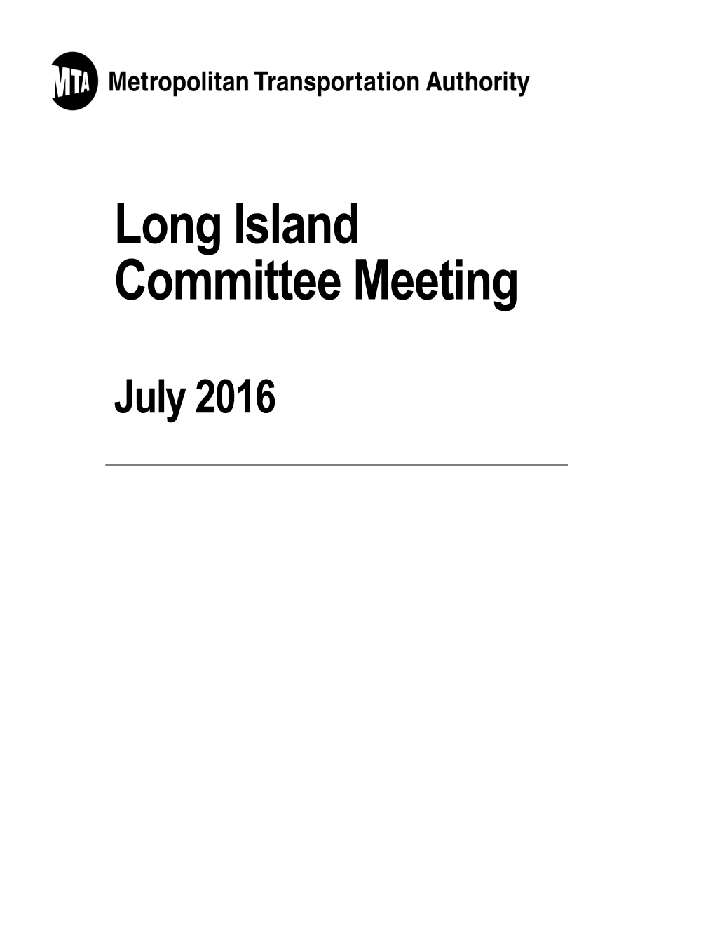 Long Island Committee Meeting