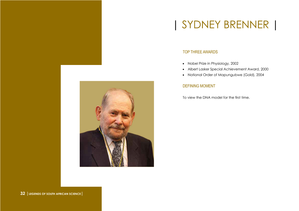 | Sydney Brenner |