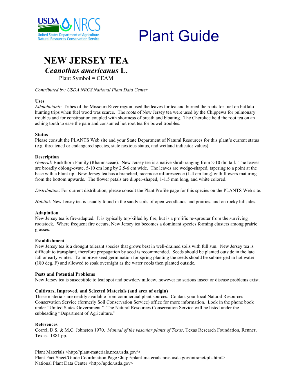 New Jersey Tea