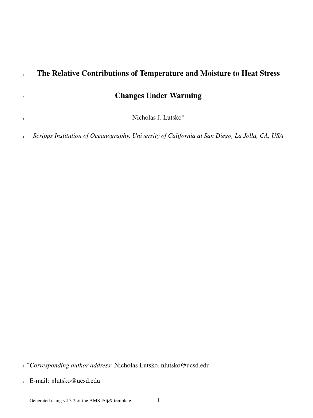 The Relative Contributions of Temperature and Moisture to Heat Stress