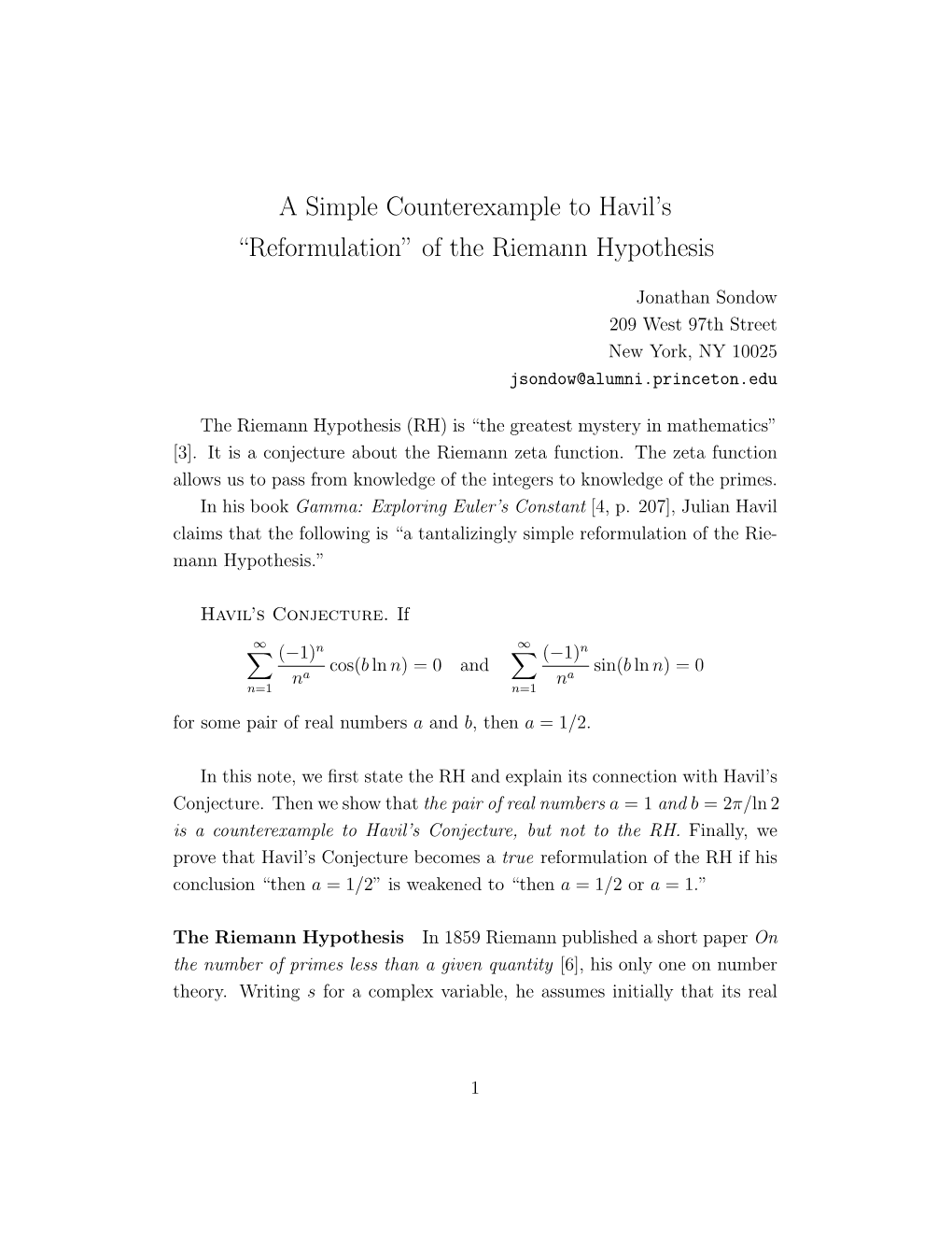 Of the Riemann Hypothesis