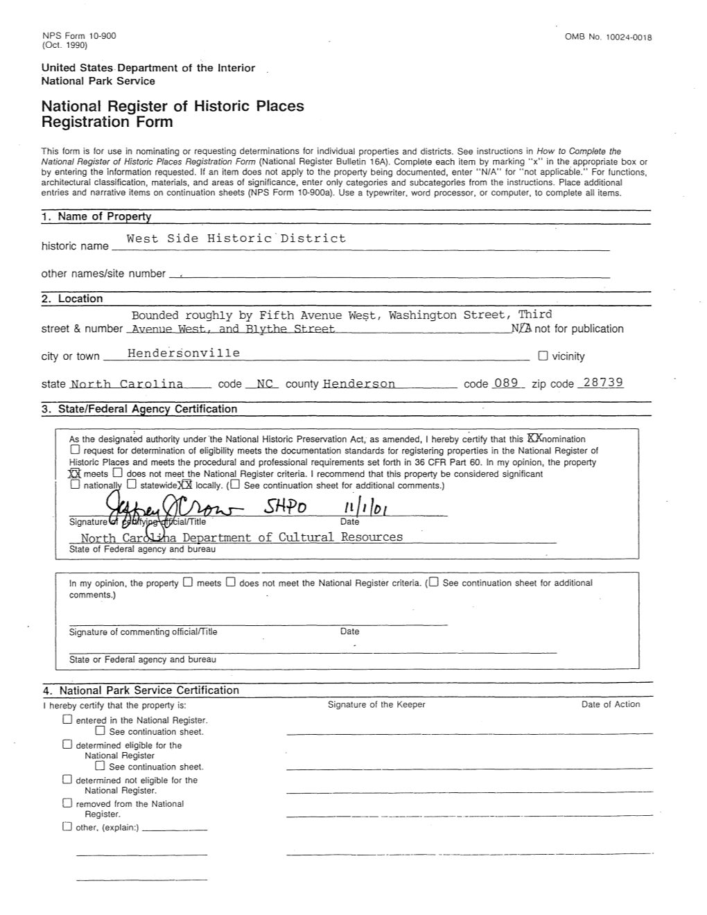 National Register of Historic Places Registration Form