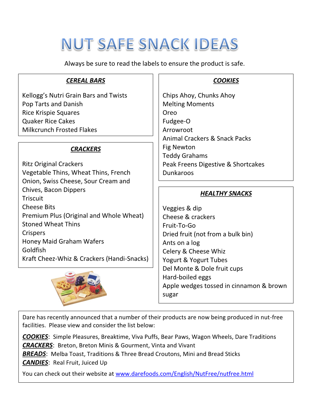 Nut-Safe Snack Ideas