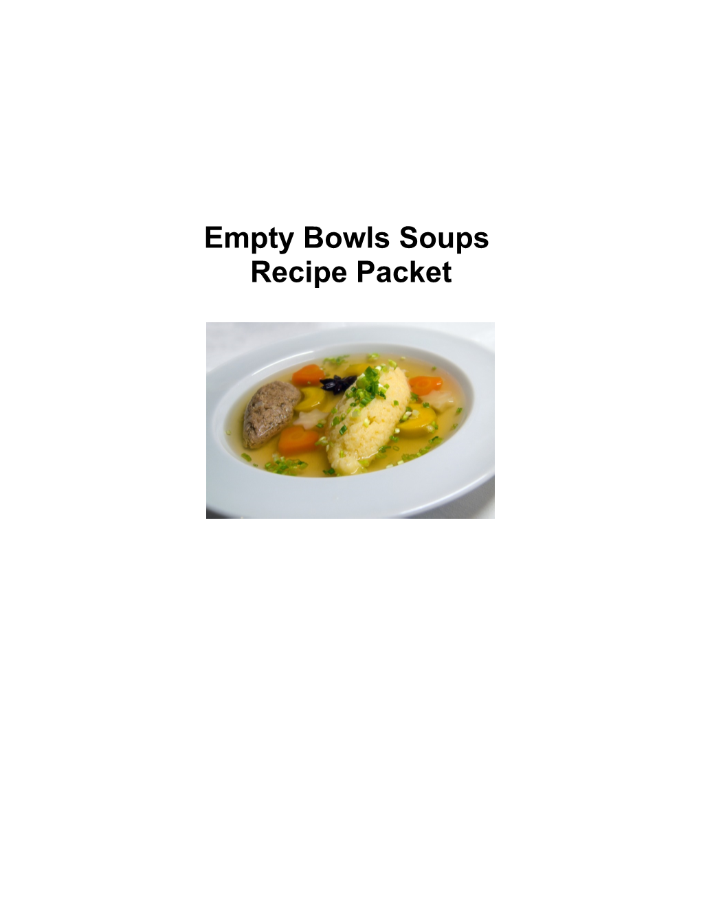 Empty Bowls Soups