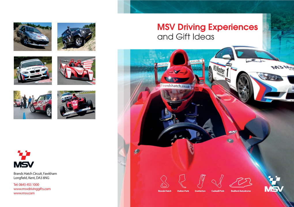 MSV Driving Experiences and Gift Ideas