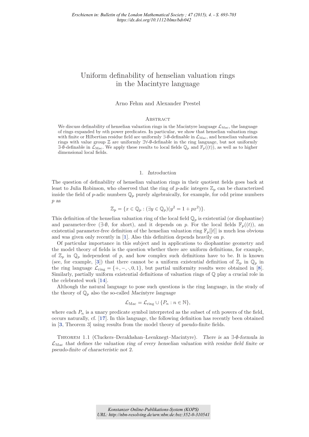 Uniform Definability of Henselian Valuation Rings in the Macintyre