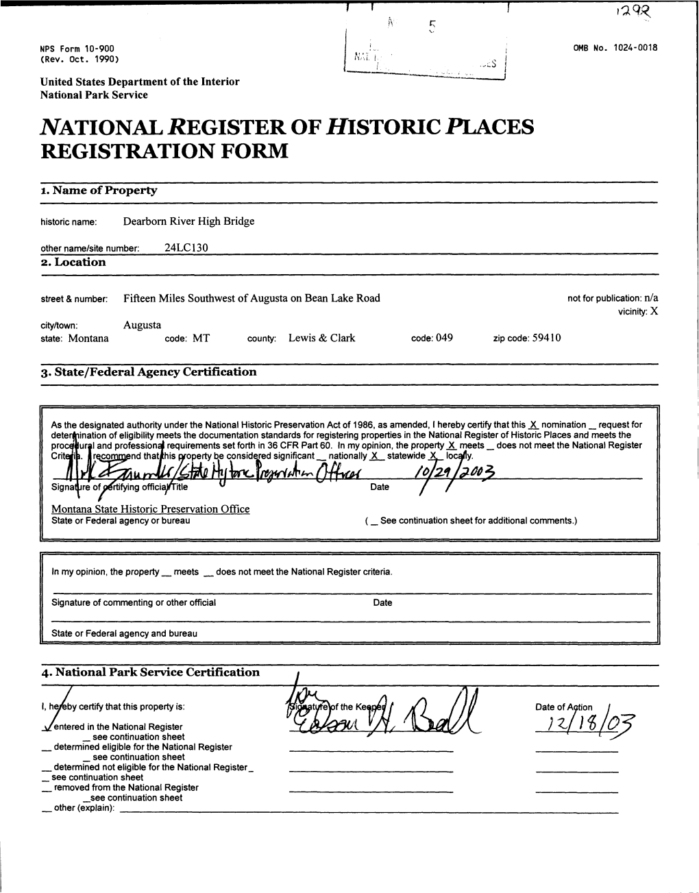 National Register of Historic Places Registration Form