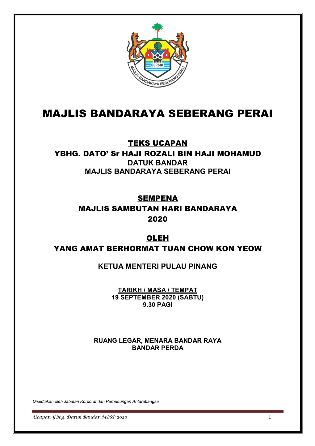 Majlis Bandaraya Seberang Perai