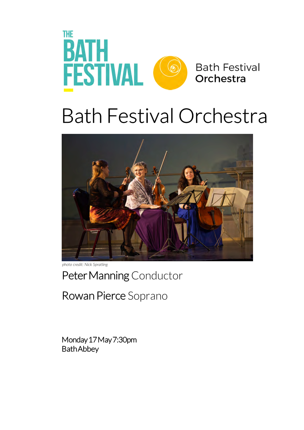 Bath Festival Orchestra Programme 2021