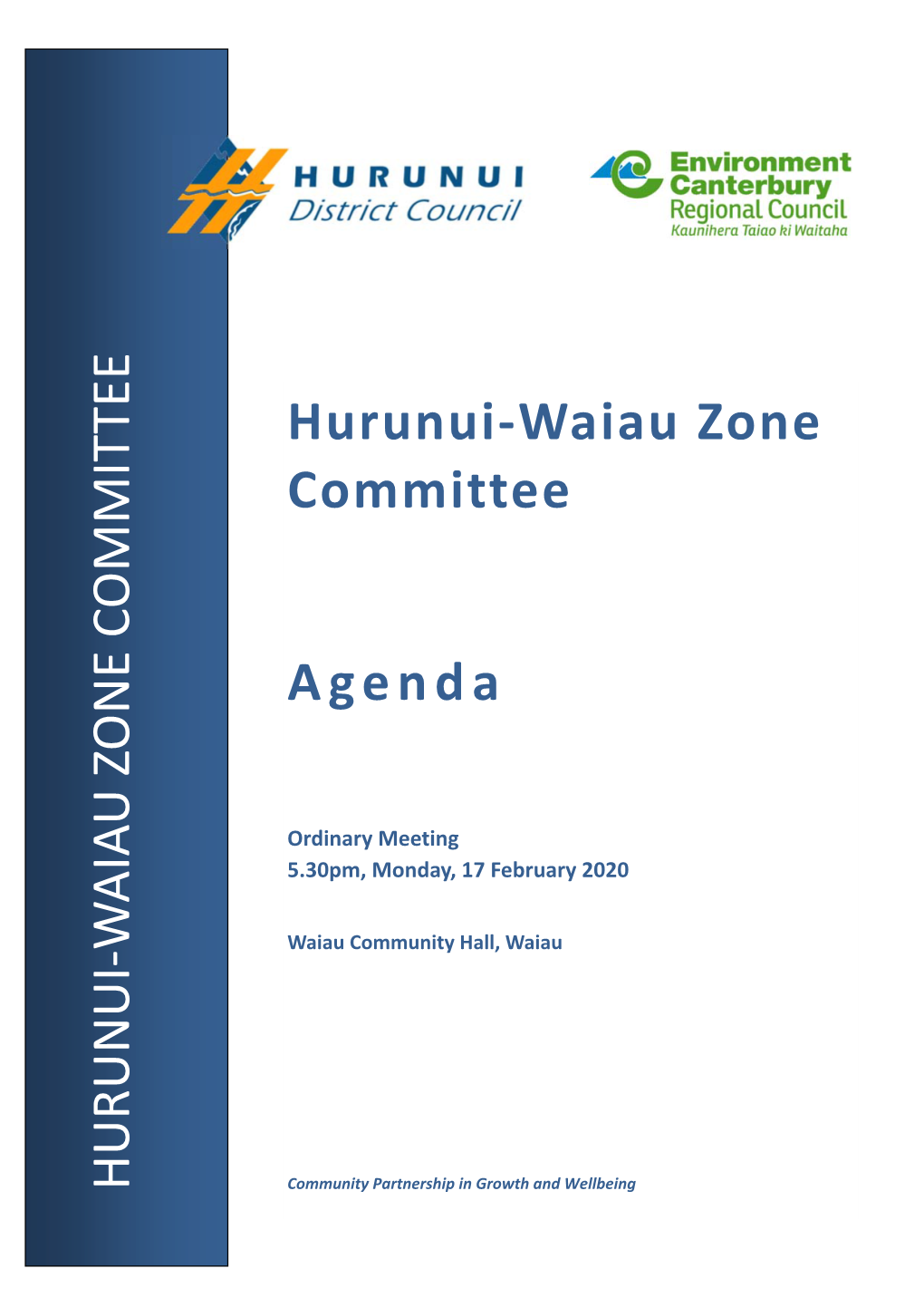 Hurunui-Waiau Zone Committee Agenda