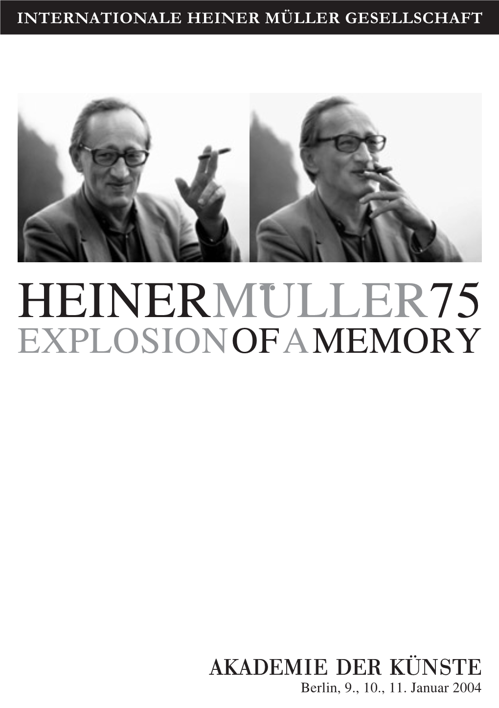 Heinermüller75 Explosion of a Memory
