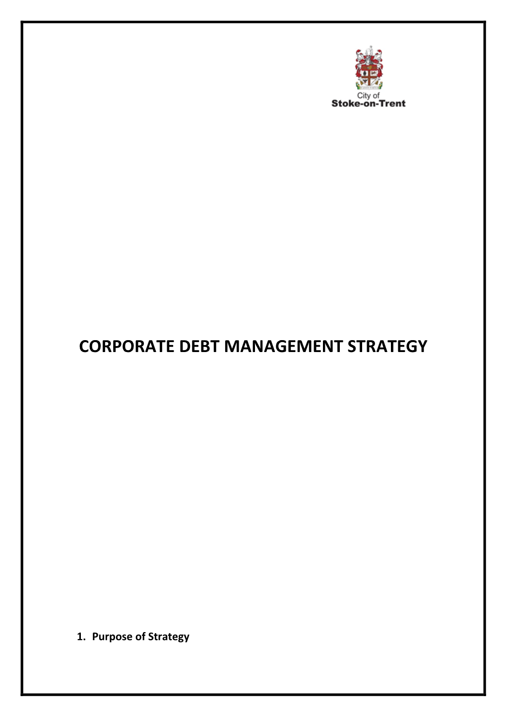 Corporate Debt Management Strategy