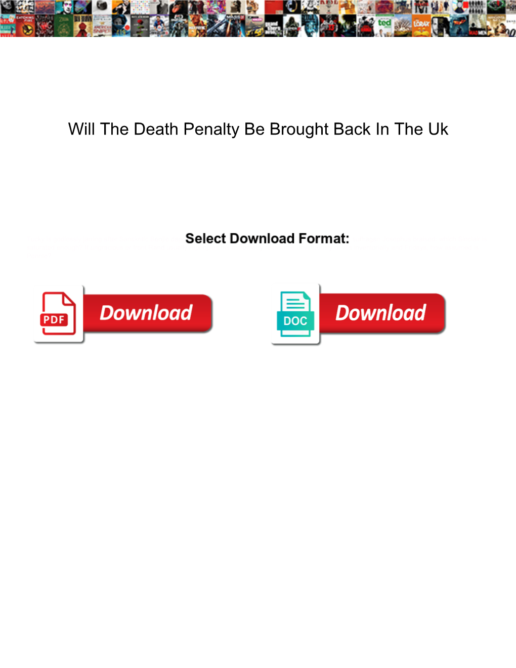 Will the Death Penalty Be Brought Back in the Uk