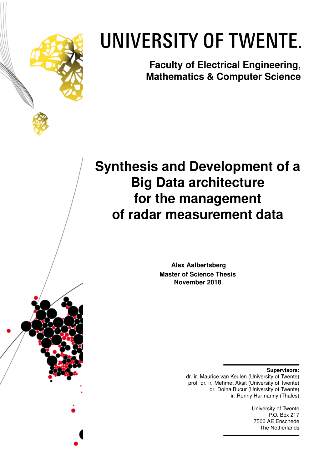 Synthesis and Development of a Big Data Architecture for the Management of Radar Measurement Data
