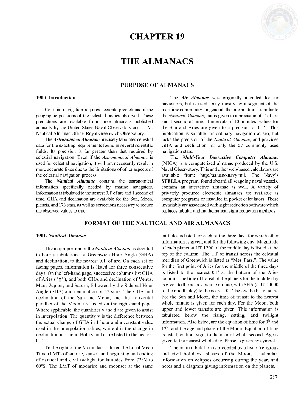 Chapter 19 the Almanacs