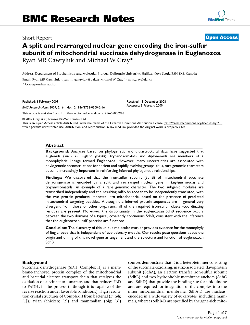 BMC Research Notes Biomed Central