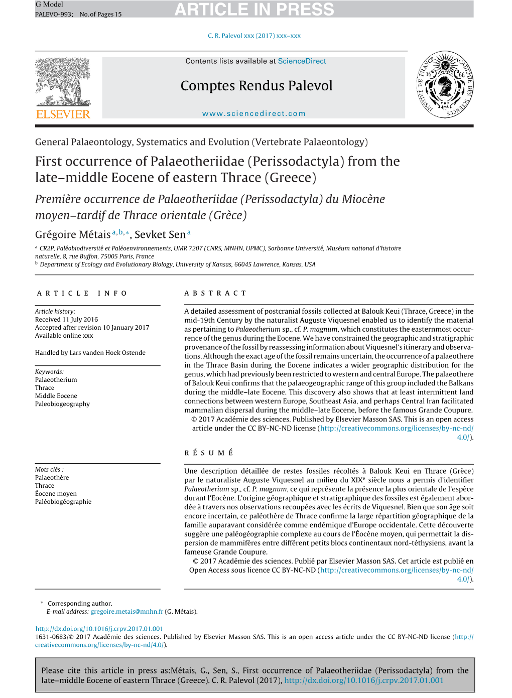 From the Late–Middle Eocene of Eastern Thrace