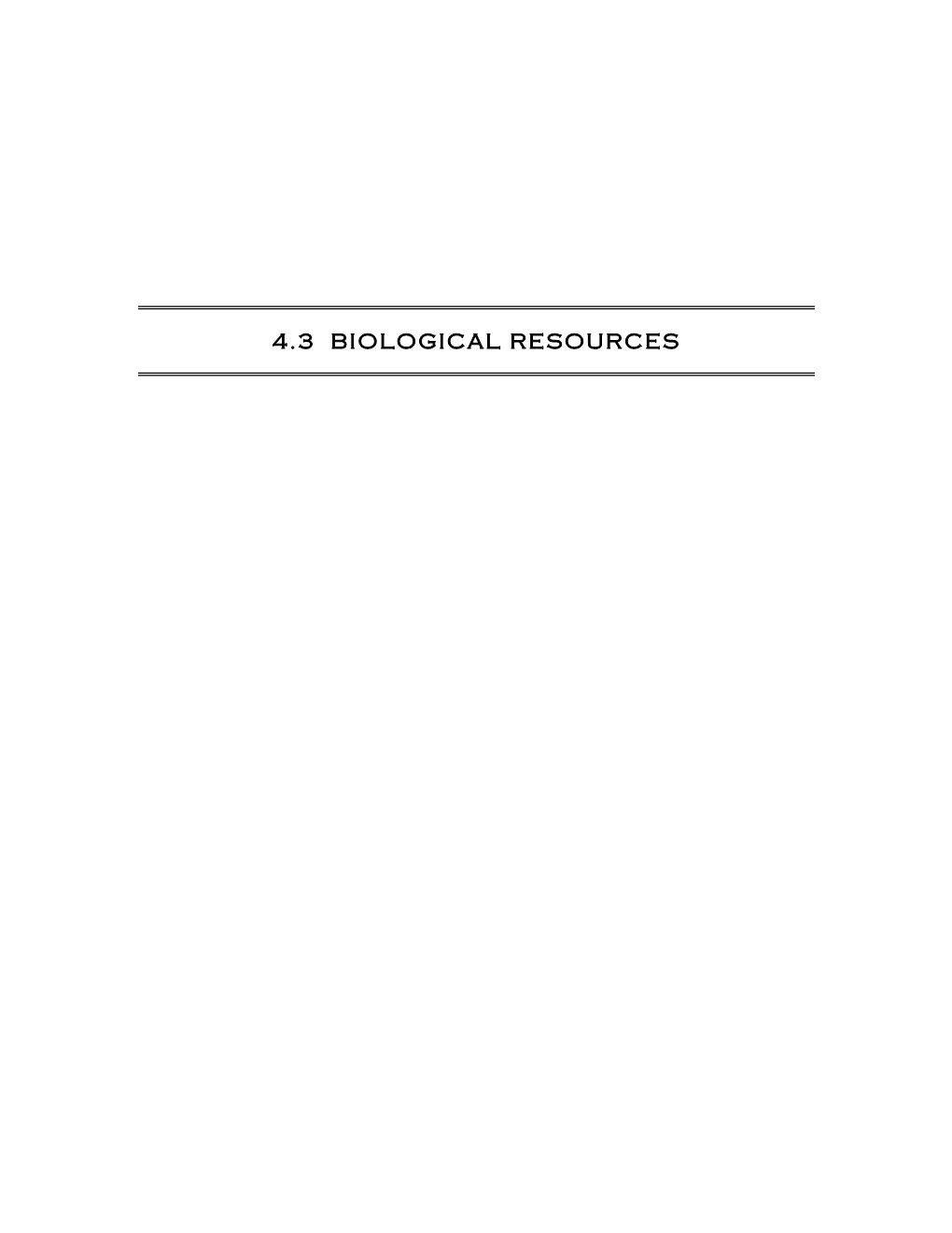 4.3 Biological Resources