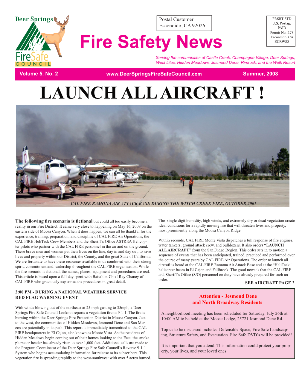 Fire Safety News LAUNCH ALL AIRCRAFT !