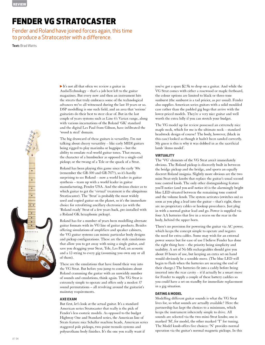 Fender VG Stratocaster Issue 57