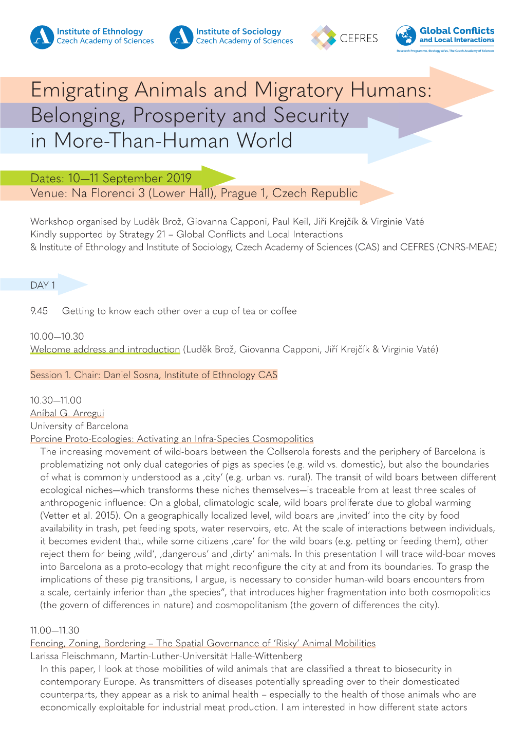 Emigrating Animals and Migratory Humans: Belonging, Prosperity and Security in More-Than-Human World