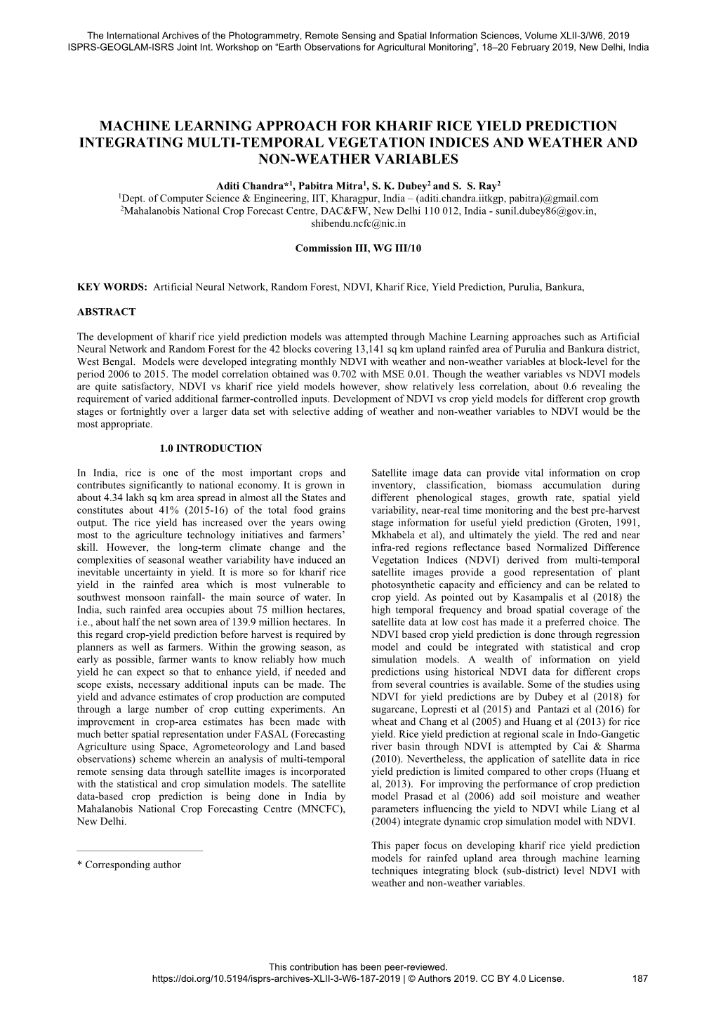 Machine Learning Approach for Kharif Rice Yield Prediction Integrating Multi-Temporal Vegetation Indices and Weather and Non-Weather Variables