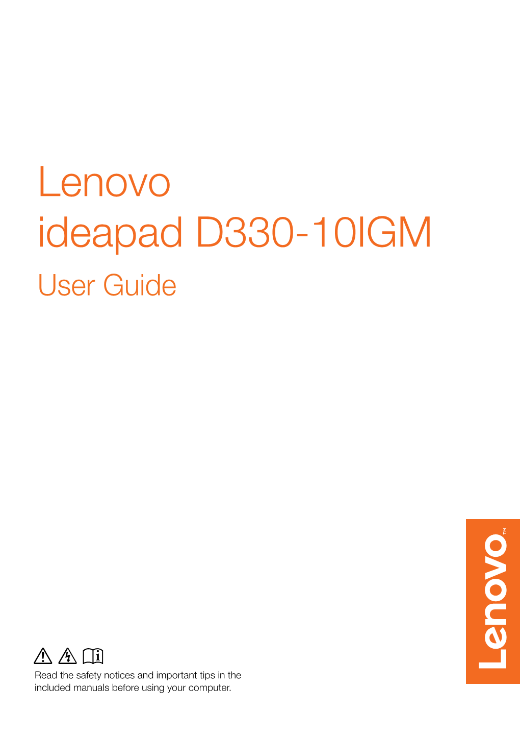 Lenovo Ideapad D330-10IGM User Guide