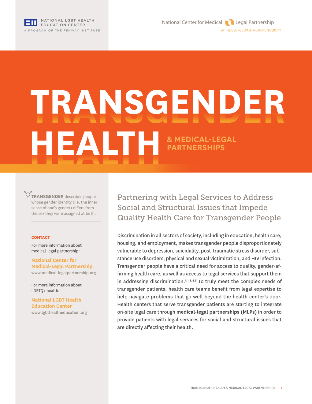 Transgender Health and Medical-Legal Partnerships