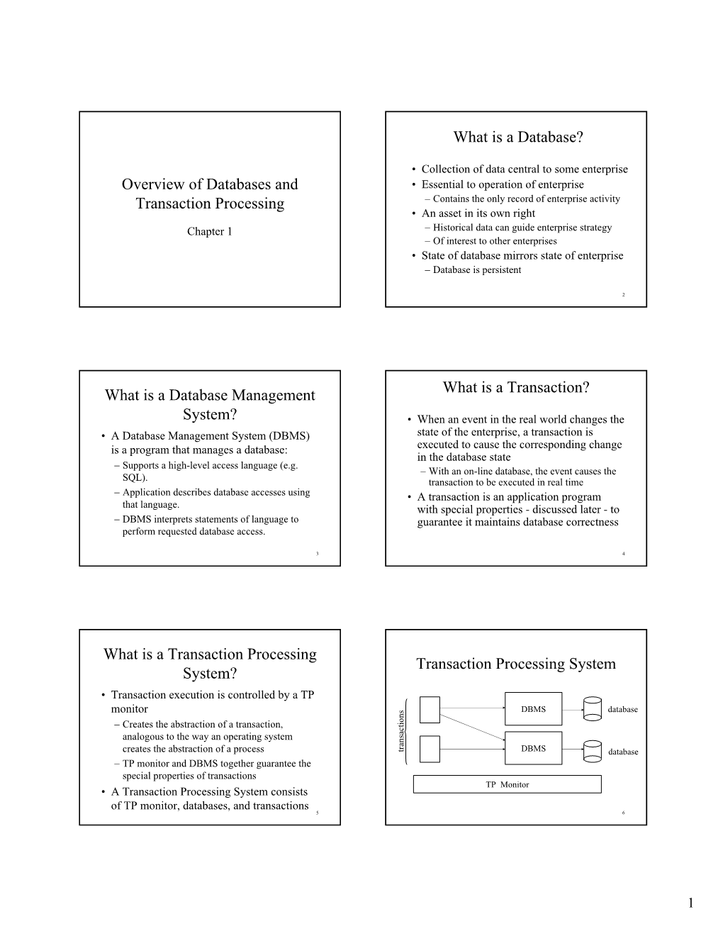 What Is a Database Management System? What Is a Transaction