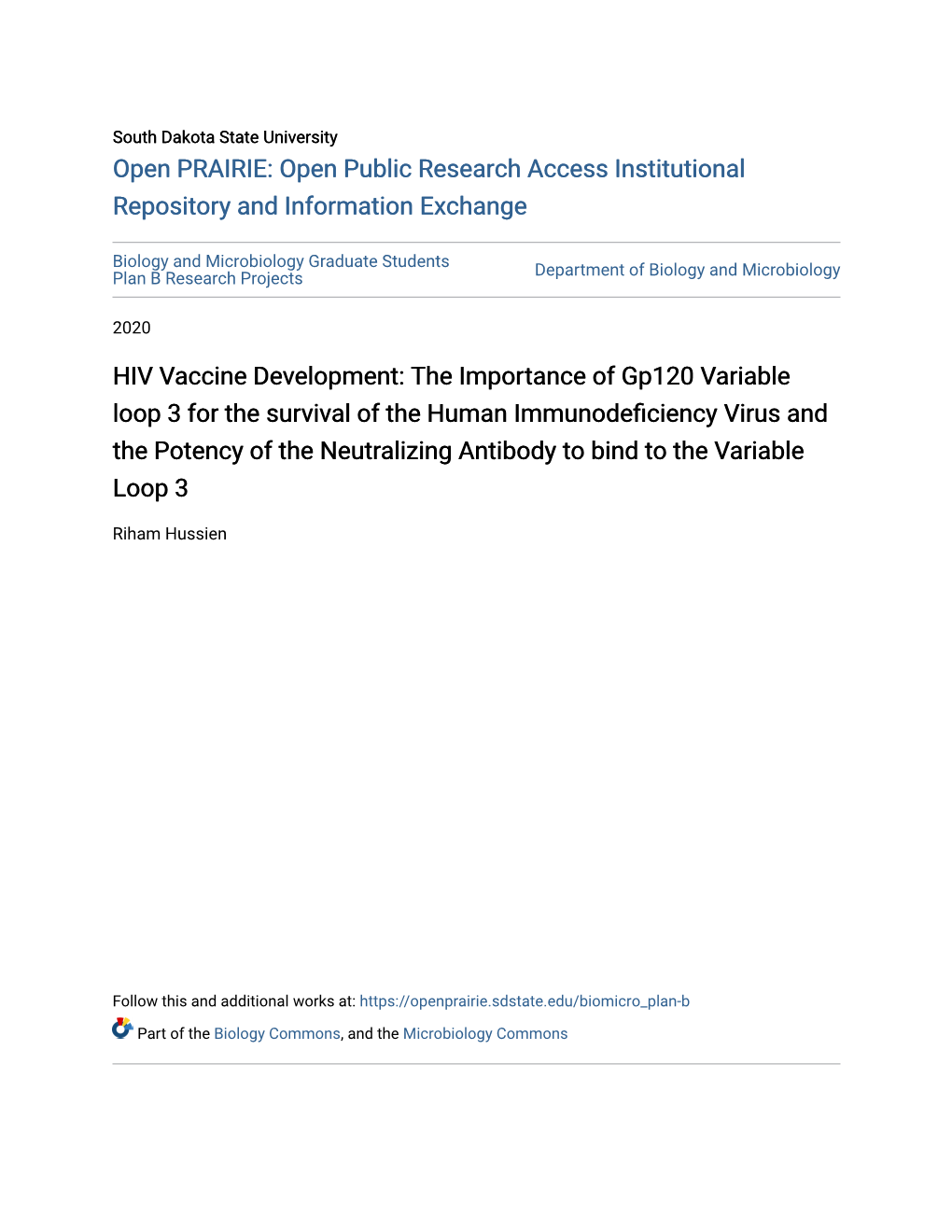 HIV Vaccine Development: the Importance of Gp120 Variable Loop