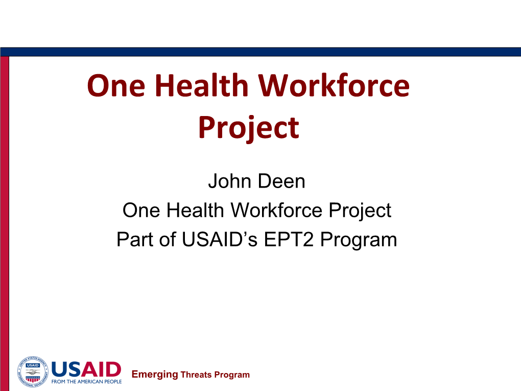 One Health Workforce Project