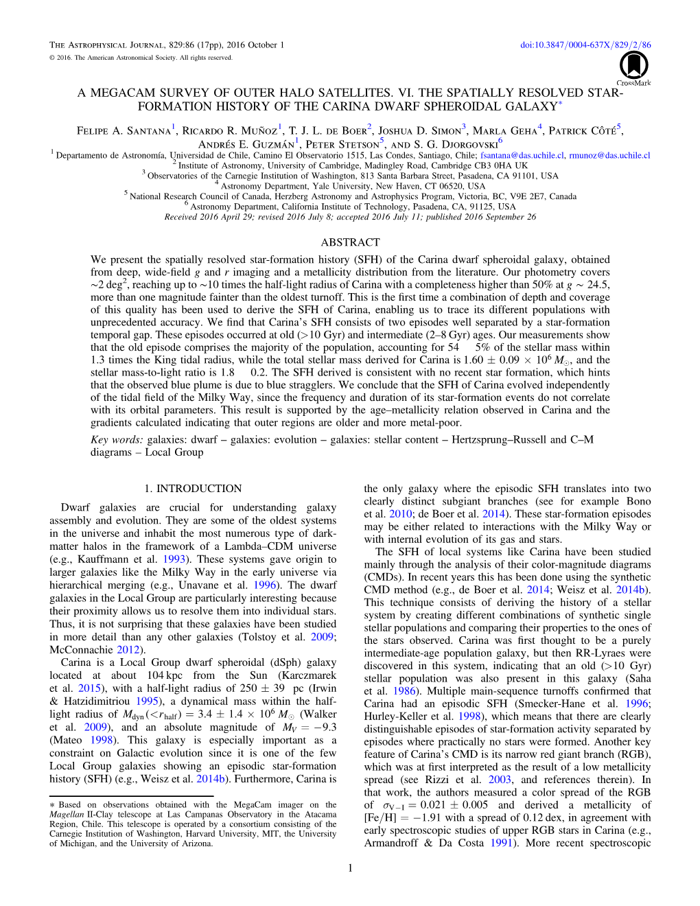 A Megacam Survey of Outer Halo Satellites. Vi. the Spatially Resolved Star-Formation History of the Carina Dwarf Spheroidal Gala