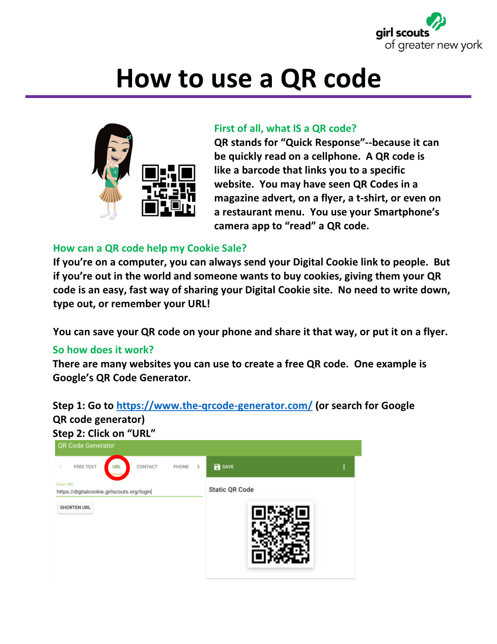 How to Use a QR Code – Girl Scout Cookies