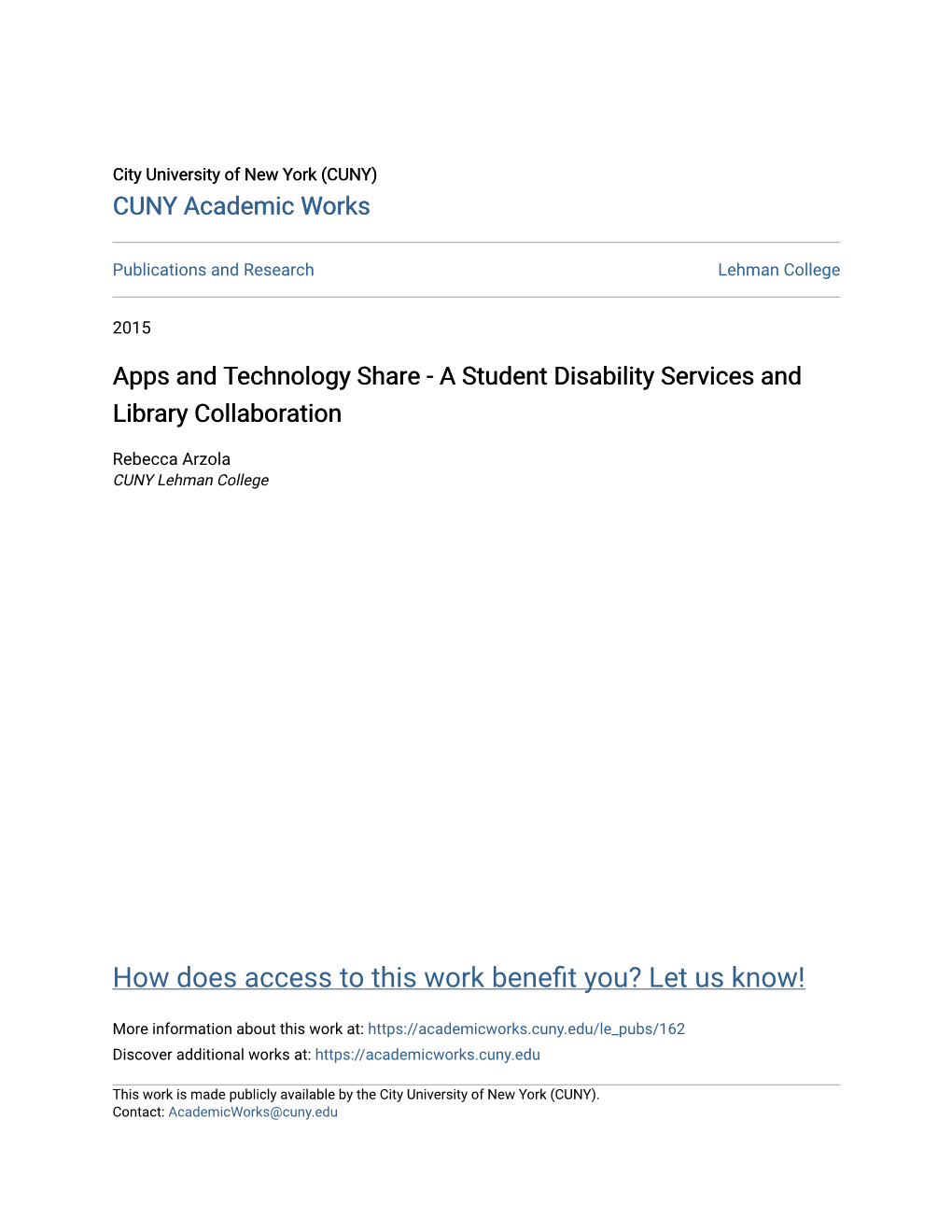 Apps and Technology Share - a Student Disability Services and Library Collaboration