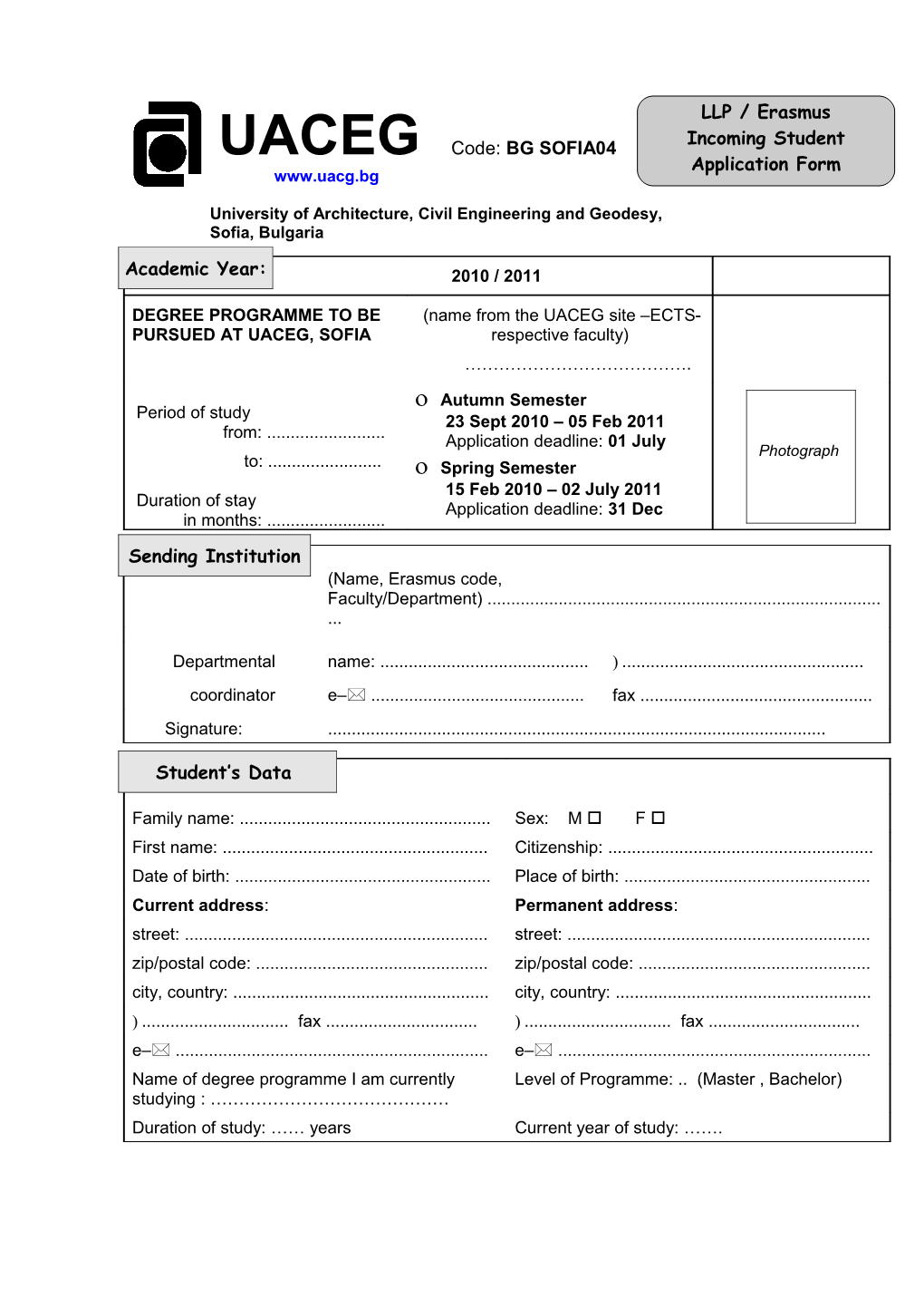 Return This Form Thoroughly Filled-In Before the Deadline To